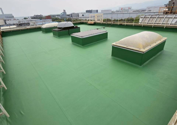 屋上防水塗装工事｜西宮の焼却場