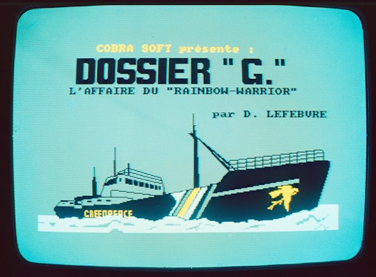 1985 - "Dossier G." Un logiciel sur l'affaire du Rainbow warrior