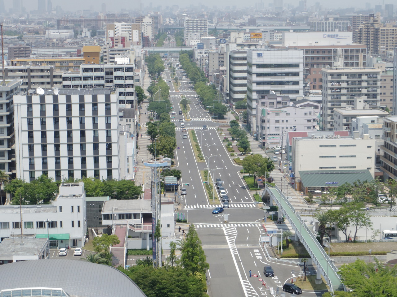名古屋港ポートビルからの市街地の眺め。ミソカツ、テバサキ、ヒツマブシ・・・