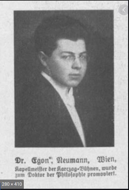 Egon Neumann Quelle: österr. Illustrierte Zeitung, 8.Juni 1919, S.8