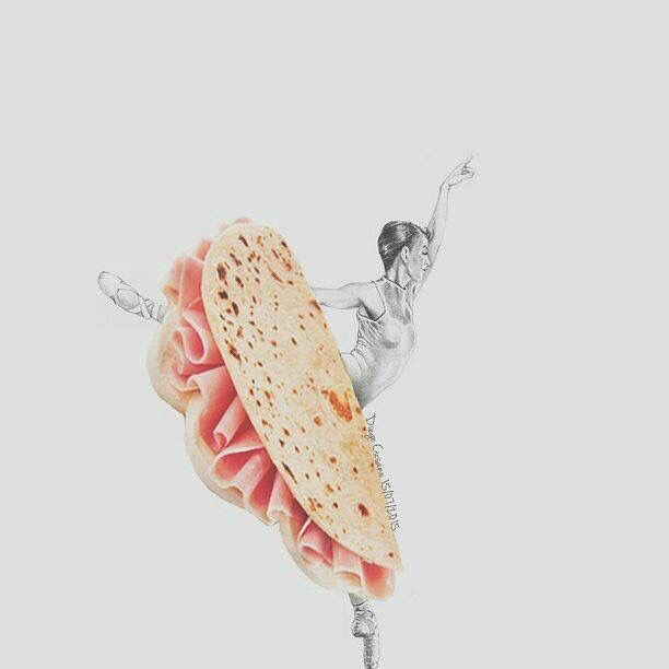 Italian Food Art - makes you want to eat pronto!
