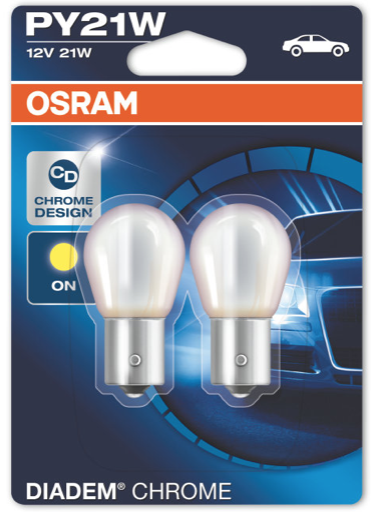 OSRAM Blinker PY21W Diadem Chrome 12V BAU15S - LED upgrade Fahrzeuge  PHILIPS, OSRAM