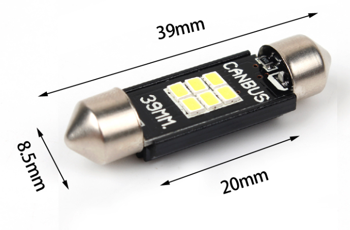 LED Kennzeichenbeleuchtung 6 SMD Soffitte CAN-Bus VW Corrado Crafter EOS Fox