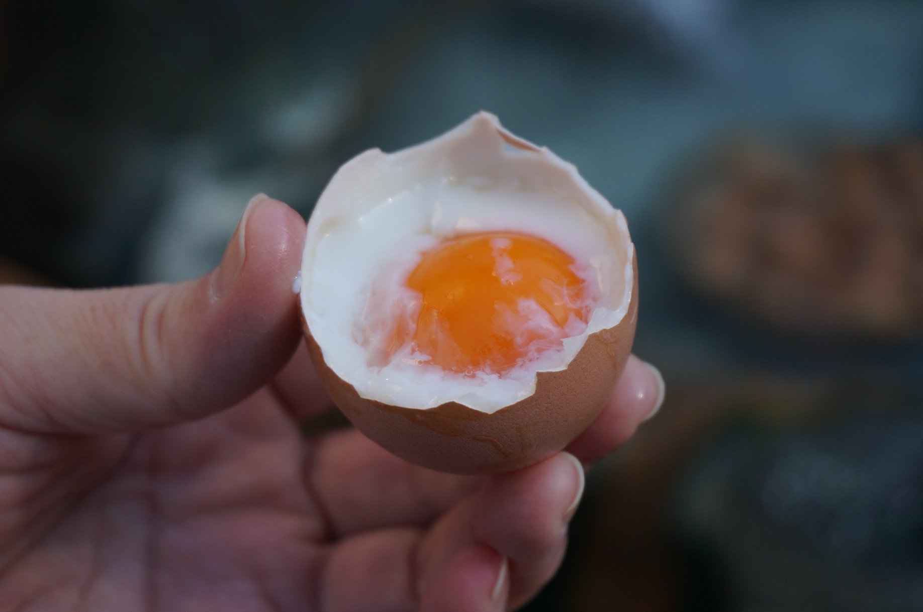 平湯温泉名物❕はんたい玉子　～黄身が固くて白身がやわらかいという不思議な卵～