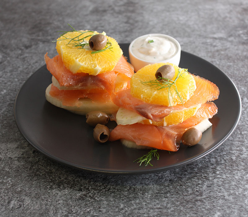 Maria Marinoni - Salmone affumicato, finocchio e arancia