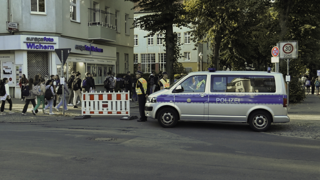 Temporäre Schulzone am 31.08.2022 Mellener Straße und Rehagener Straße