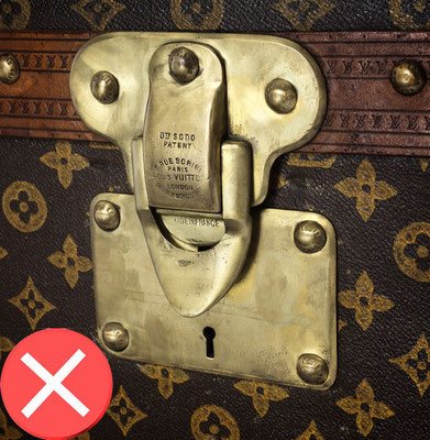 laiton brossé malle louis vuitton
