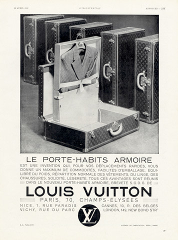 valise ancienne publicité Louis Vuitton