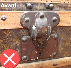 serrure malle courrier louis vuitton oxydé