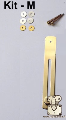 M solid brass lid stay for premium luggage and presentation cases.