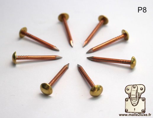 Clous laiton massif pour malle de luxe 8 mm prix
