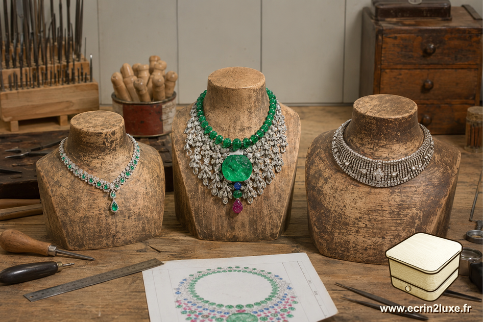 Buste d'atelier en bois massif - Haute Joaillerie 