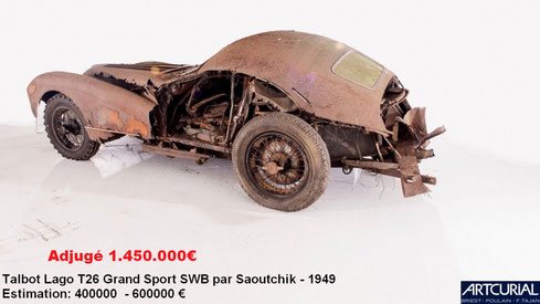 vente artcurial maillon talbot 1949
