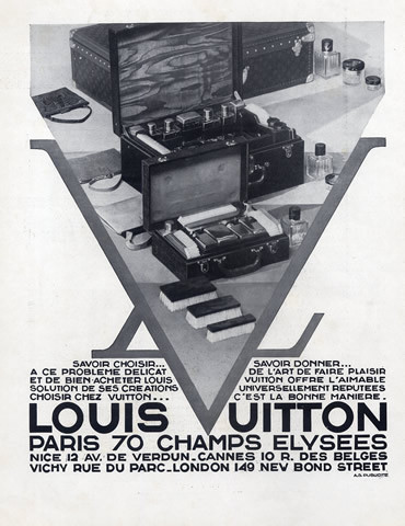 malletier publicité ancienne Louis Vuitton