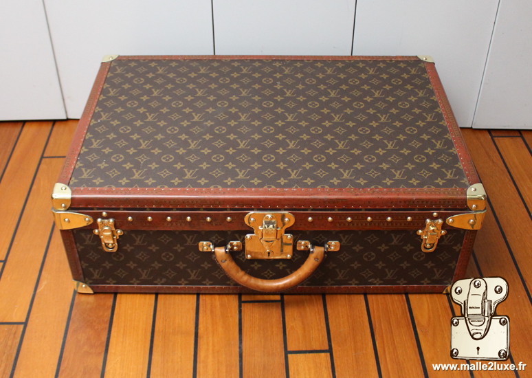 Restoration of an oxidized Louis Vuitton Alzer 65 suitcase - Malle2luxe