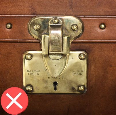 laiton brossé malle louis vuitton