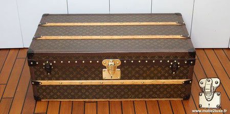 Malle cabine louis vuitton bordure lozine extérieur toile pochoir mark 5