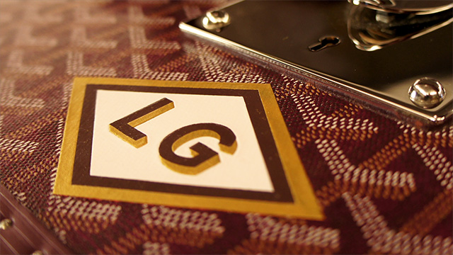 LG initiales Goyard peinture au pochoir