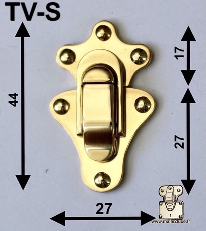 TV-S screw-mounted solid brass trunk latch.
