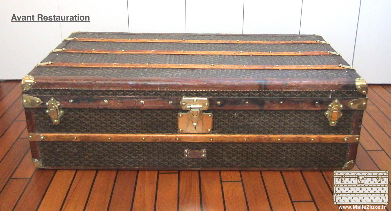 Restauration D Une Malle Cabine Goyard Ancienne Malle2luxe
