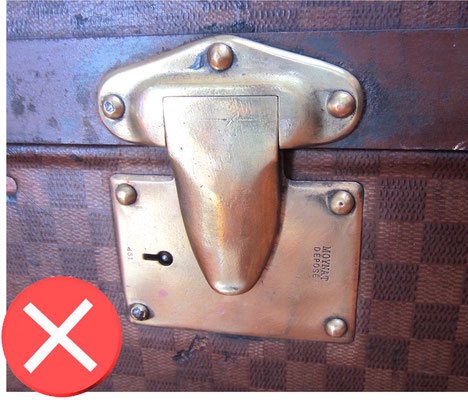 laiton rouge malle Moynat