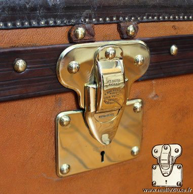Parfait polissage serrure bagage ancien louis vuitton