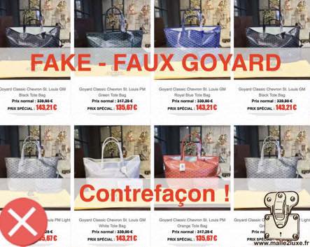 Sac top goyard contrefaçon