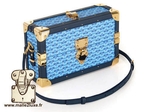 mini malle sac a main tendance it trunk pinel & pinel bleu