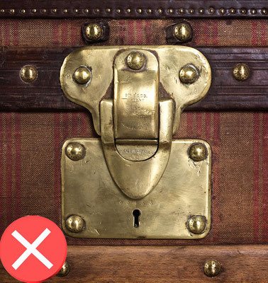 laiton brossé malle louis vuitton