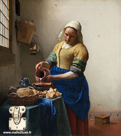 Het melkmeisje - Une servante versant du lait - Vermeer
