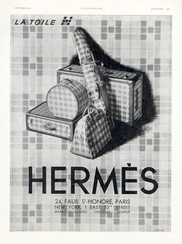 publicité maison de luxe ancienne paris hermes 