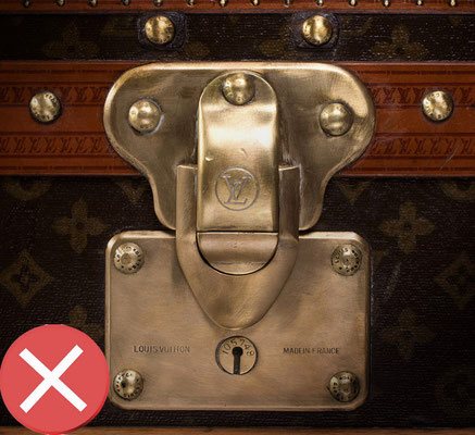 laiton brossé malle louis vuitton