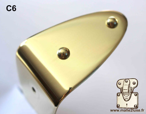 Clou tête bombée laiton massif 6mm malle de luxe