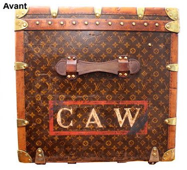 repeinte coté malle courrier louis vuitton