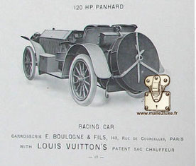 Sac chauffeur Louis Vuitton Détaille des malles Passant de sangle