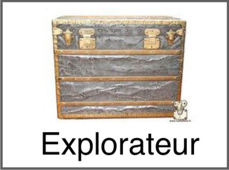 Malle explorateur Louis Vuitton zinc cuivre aluminium laiton