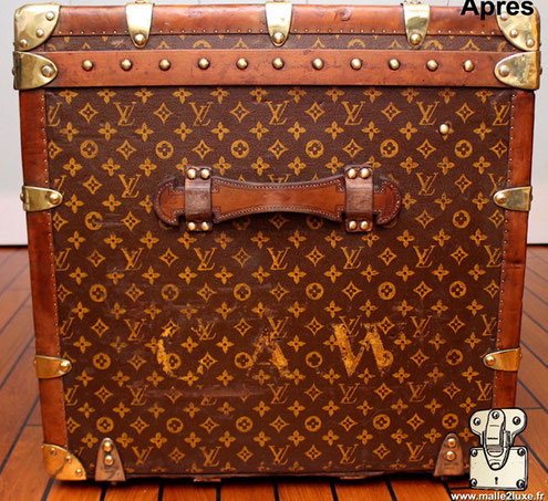 Parfaite malle louis vuitton poignée cuir premier choix
