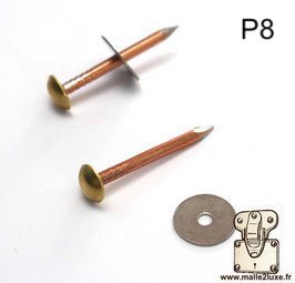 Clous laiton massif pour malle de luxe 8 mm prix