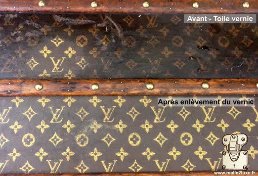 Toile vernis Louis Vuitton malle courrier