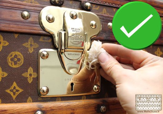 Secret d'un parfait polissage laiton trunk louis vuitton