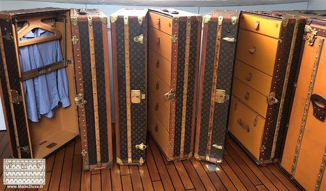 malles wardrobes louis vuitton anciennes nombreuse