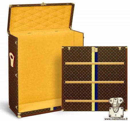 malle ouverte pour tableau transport d'objet de collection Louis Vuitton