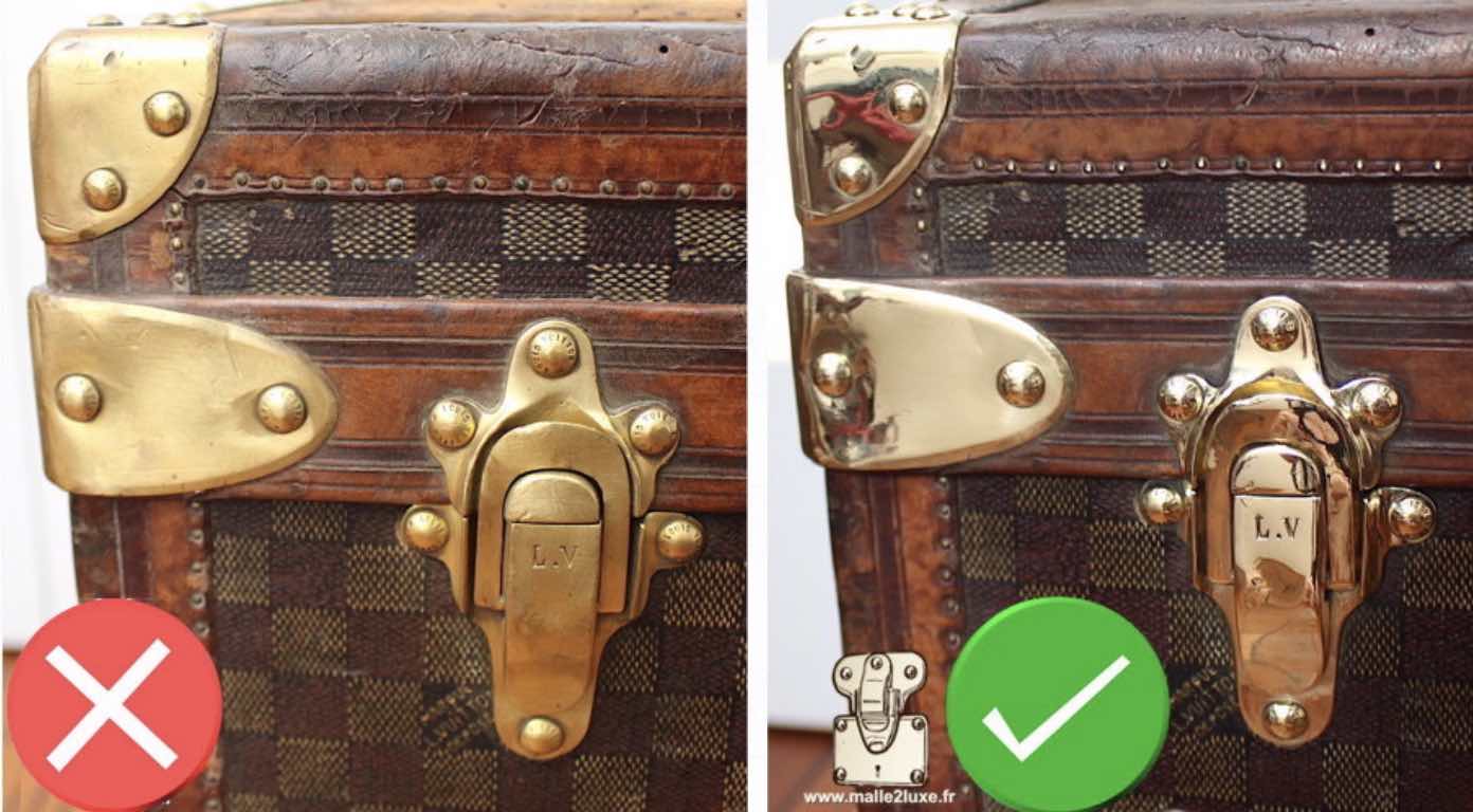 Atelier Restauration Laiton Ancien Malle Louis Vuitton Malle2luxe