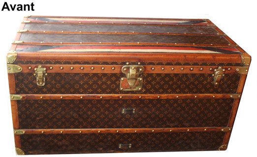 Malle courrier louis vuitton a refaire petit prix