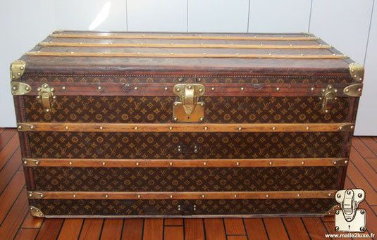 Malle courrier louis vuitton toile pochoir mark 1