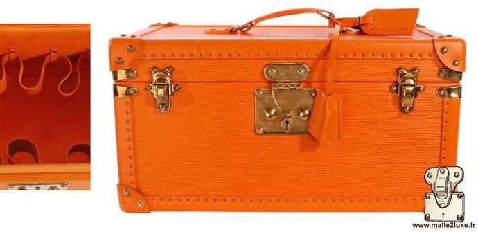 Boîte à bouteille et glace vanity Louis Vuitton épi orange