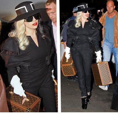 Lady gaga louis vuitton stars vanity et valise vuitton boite a flacons