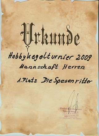 Urkunde 2009