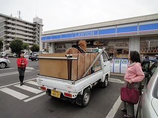 コンビニに馬が