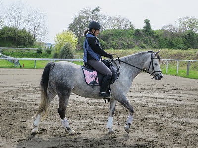 笑顔の乗馬
